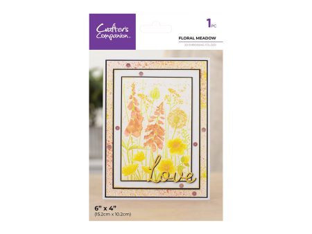 Crafter s Companion 6  x 4  Embossing Folder - Floral Meadow For Discount