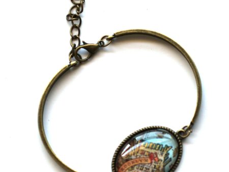 Brooklyn New York Vintage Map Bracelet Cheap