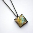 Tokyo Vintage Map Small Square Pendant Online now