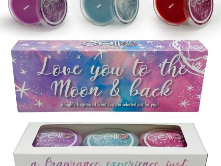 Cello Scent Cup Trio - Love You To The Moon And Back Sale