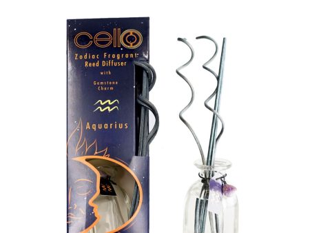 Cello Zodiac Reed Diffuser - Aquarius with Amethyst - Arcane Oceans Cheap