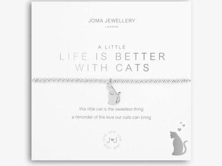 Joma Jewellery Bracelet - A Little Life Is Better With Cats Discount