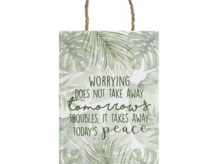 Splosh Botanical Hanging Sign - Peace Discount