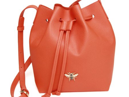 Alice Wheeler Bucket Cross Body Bag - Orange Sale