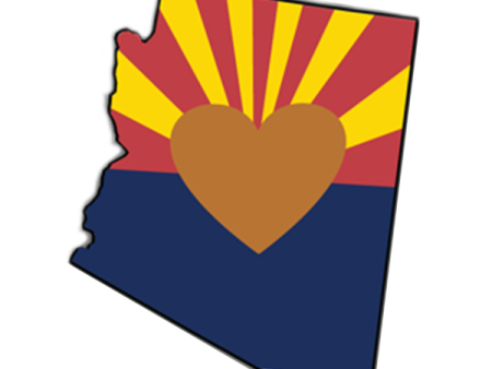 AZ Heart in Arizona Sticker Hot on Sale