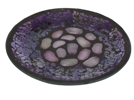 Cello Candle Plate - Purple Pebbles Online now