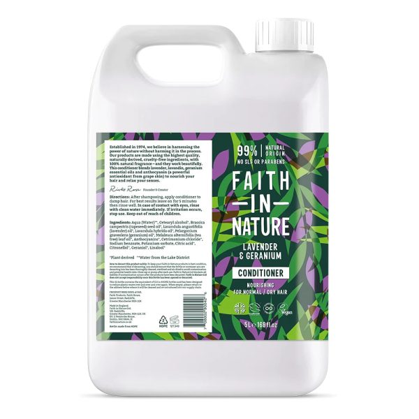 Faith In Nature Lavender & Geranium Conditioner Refill 5L Fashion