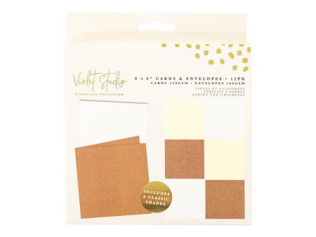 6  x 6  Classic Shades Cards and Envelopes - 12 Pack For Cheap