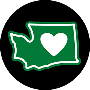 WA Heart in Washington 2.25  Magnet Hot on Sale