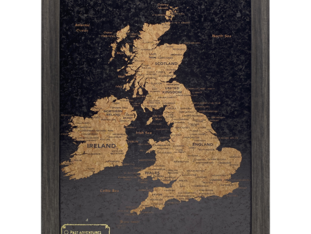 Splosh Travel Map - UK & Ireland Map - Small - Black Online Sale