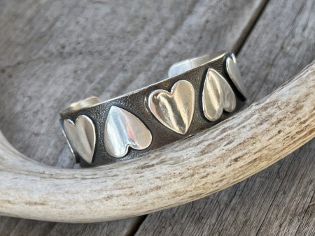 Argentium Silver Follow Your Heart Cuff Bracelet on Sale