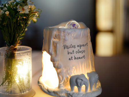 Cello Elephant Tealight Burner - Miles apart but close at heart Online Hot Sale