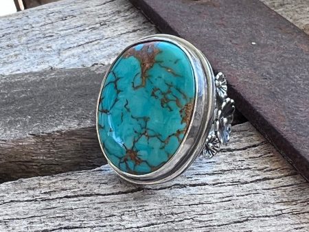 Royston Turquoise Ring Set in Sterling Silver Hot on Sale