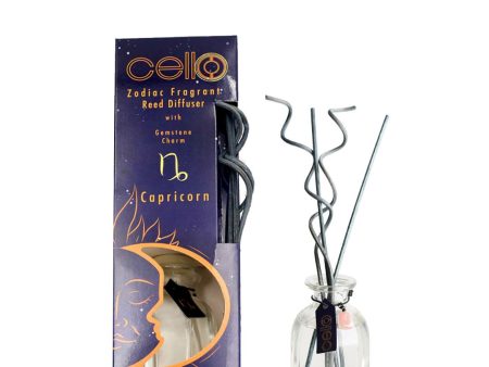 Cello Zodiac Reed Diffuser - Capricorn with Rose Quartz -  Ethereal Skies For Discount