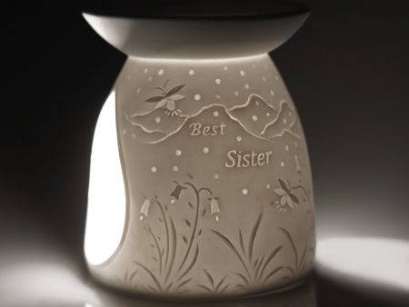 Cello Porcelain Tealight Burner - Best Sister For Sale