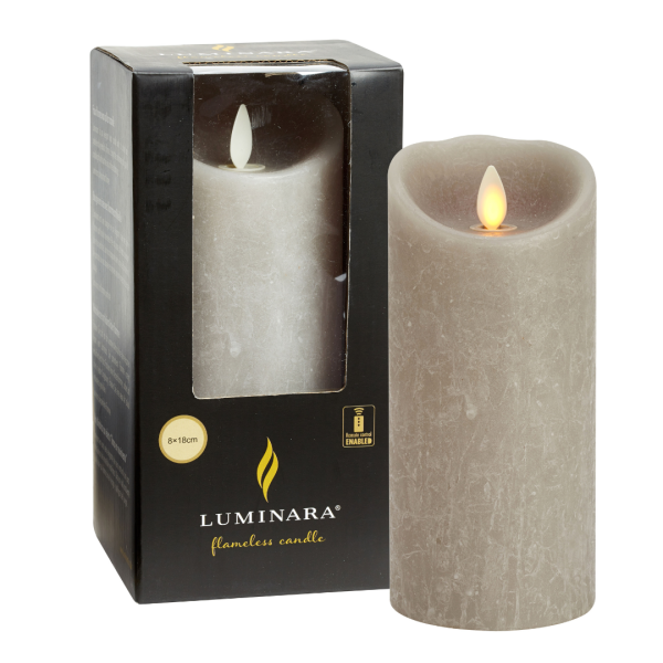 Luminara Indoor 3.0  x 7.0  Vintage Grey Candle Online Hot Sale