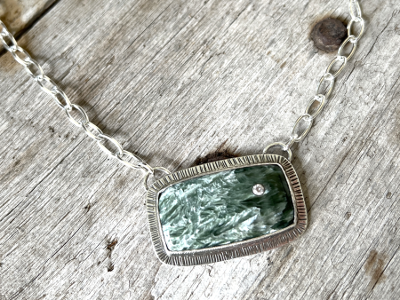 Angel Necklace with Seraphinite For Sale