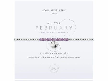 Joma Jewellery Bracelet - a little BIRTHSTONE FEBRUARY AMETHYST Online Sale