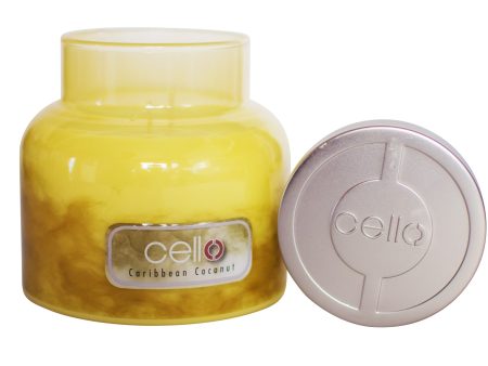 Cello Jar Candle Large - Caribbean Coconut Online Sale