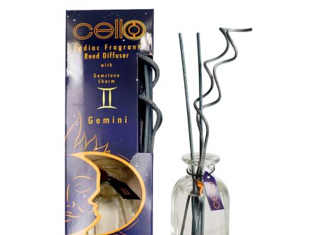 Cello Zodiac Reed Diffuser - Gemini with Tigers Eye - Enigmatic Lands Online Sale