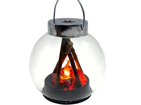 Gleneagles Campfire Round Lantern - LED Battery Lamp on Sale