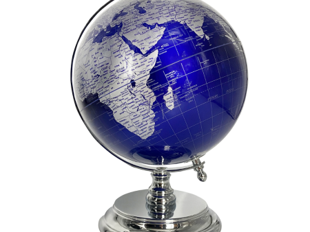 Gleneagles Travel Globe -   Silver & Blue For Discount