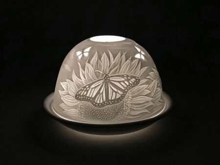 Cello Tealight Dome - Sunflower Butterfly on Sale