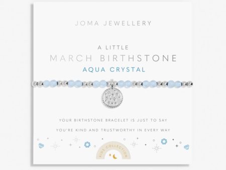 Joma Jewellery Bracelet - Children s A Little  March  Birthstone For Discount