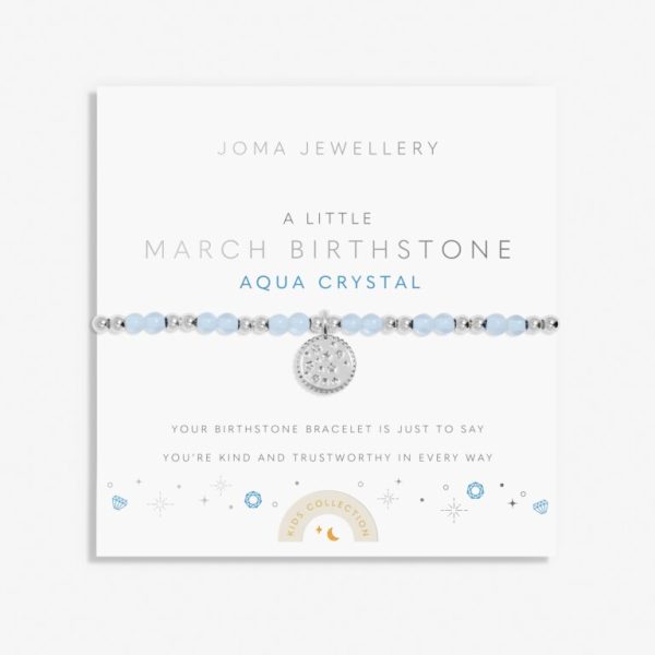 Joma Jewellery Bracelet - Children s A Little  March  Birthstone For Discount