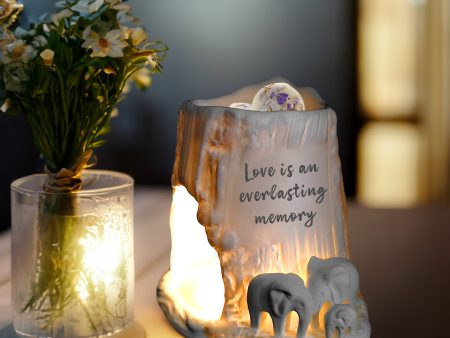 Cello Elephant Tealight Burner - Love is an everlasting memory Online now