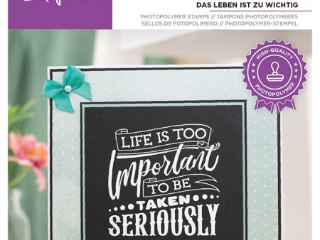 Crafter s Companion - Photopolymer Stamp - Life is too important For Cheap