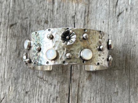 Sterling and Pearl Cuff Bracelet Online Hot Sale