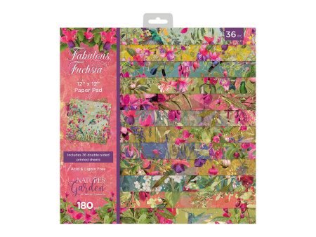 Nature s Garden Fabulous Fuchsia 12  x 12  Paper Pad Hot on Sale