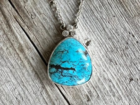 Turquoise Necklace Rare Shadow Matrix Kingman Cabochon Online Hot Sale