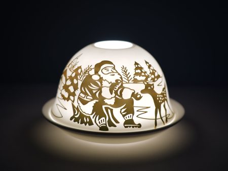 Cello Tealight Dome - Father Christmas Gold Online Hot Sale