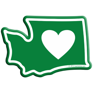 WA Heart in Washignton Magnet For Cheap