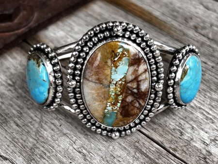 Royston Ribbon Turquoise Southwestern Cuff Bracelet Hot on Sale