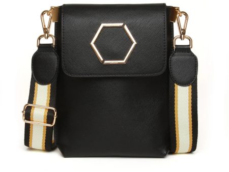 Alice Wheeler Brompton Honeycomb Cross Body Bag - Black Online Hot Sale