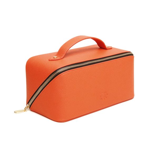 Alice Wheeler Train Case - Orange & Black Cheap