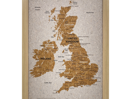 Splosh Travel Map - UK Map - Small - White For Cheap