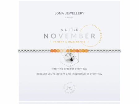 Joma Jewellery Bracelet - a little BIRTHSTONE NOVEMBER YELLOW QUARTZ For Cheap