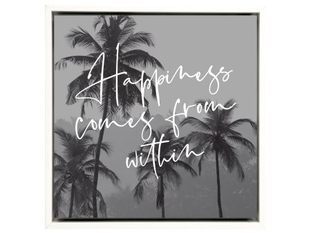 Splosh Tranquil Framed Canvas 34x34 - Happiness Sale