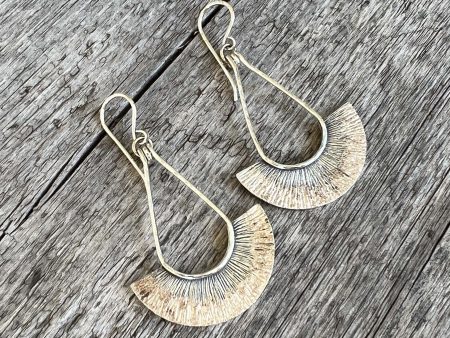 18k Gold and Argentium Silver Dangle Earrings For Discount