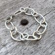 Silver Big Oval and Circle Link Bracelet Online Sale