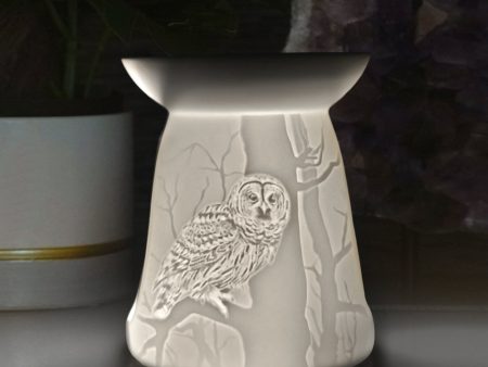 Cello Porcelain Tealight Burner - Nocturnal Owl For Cheap