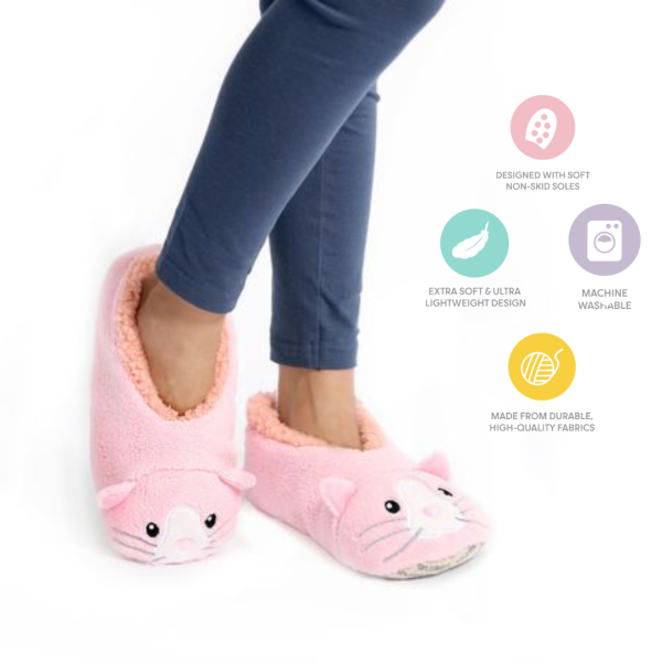 Splosh Women s Pink Cat Slippers For Discount