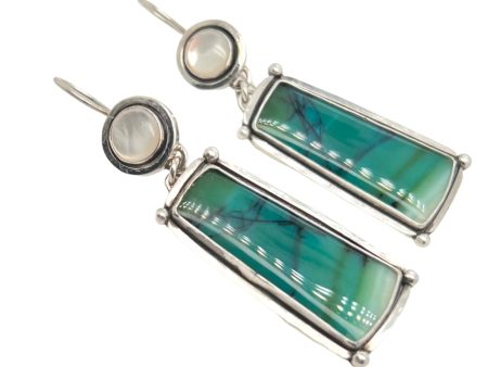 Blue Opal  Dangle Earrings Sale