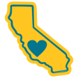 CA Heart in California (Central) Sticker Sale