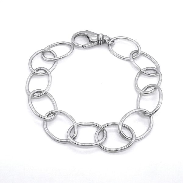 Silver Oval Link Bracelet Hot on Sale