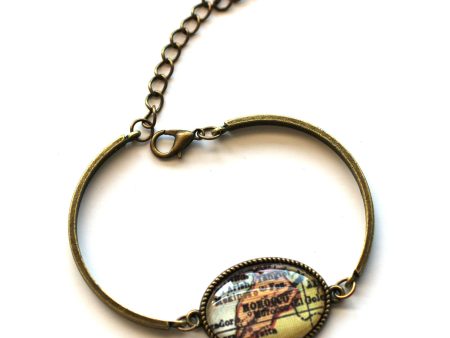 Morocco Vintage Map Bracelet Cheap